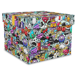 Graffiti Gift Box with Lid - Canvas Wrapped - X-Large (Personalized)