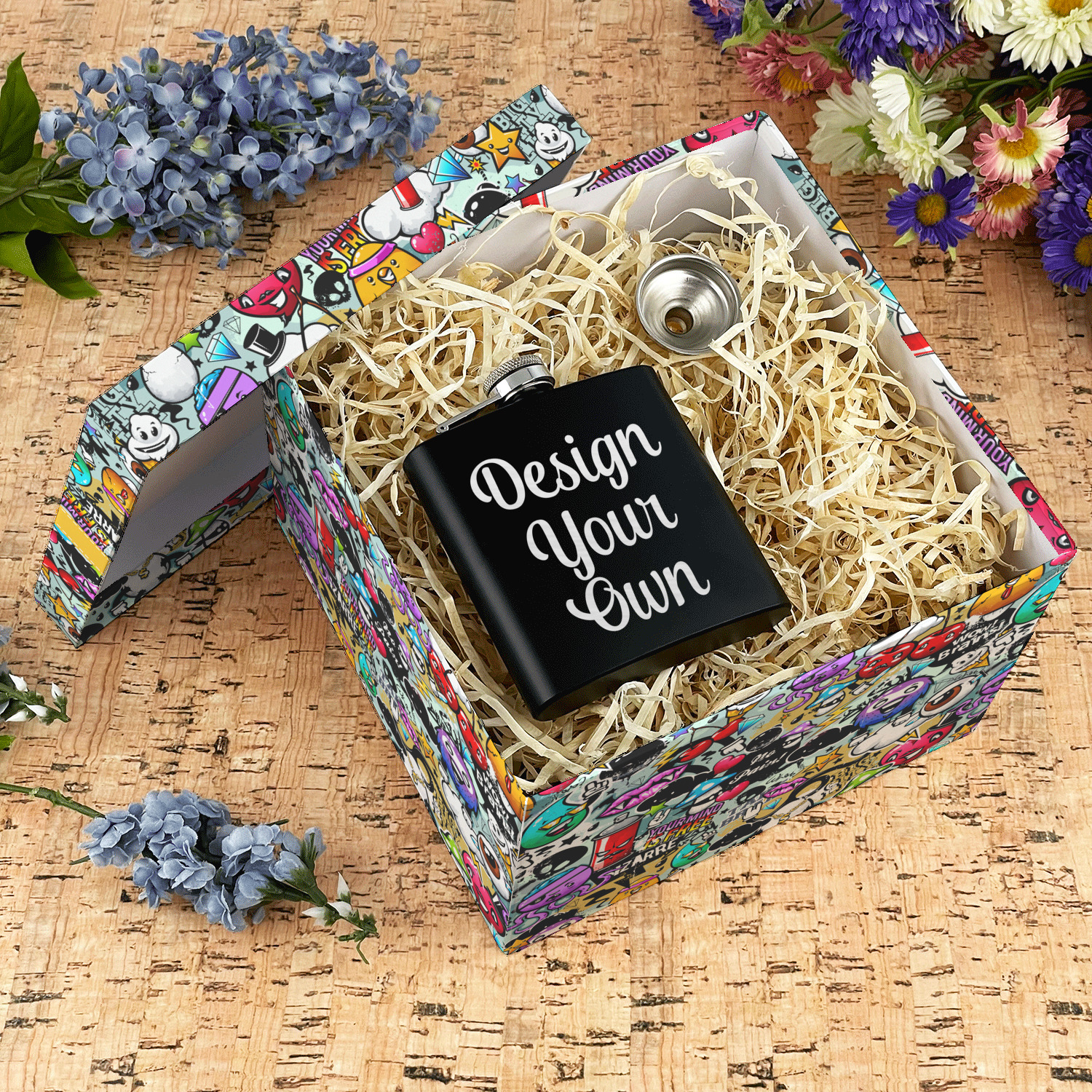 Custom Graffiti Gift Box with Lid - Canvas Wrapped (Personalized