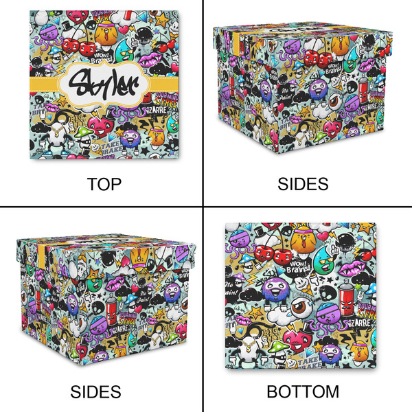 Graffiti Gift Boxes with Lid - Canvas Wrapped - XX-Large - Approval