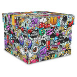 Graffiti Gift Box with Lid - Canvas Wrapped - XX-Large (Personalized)