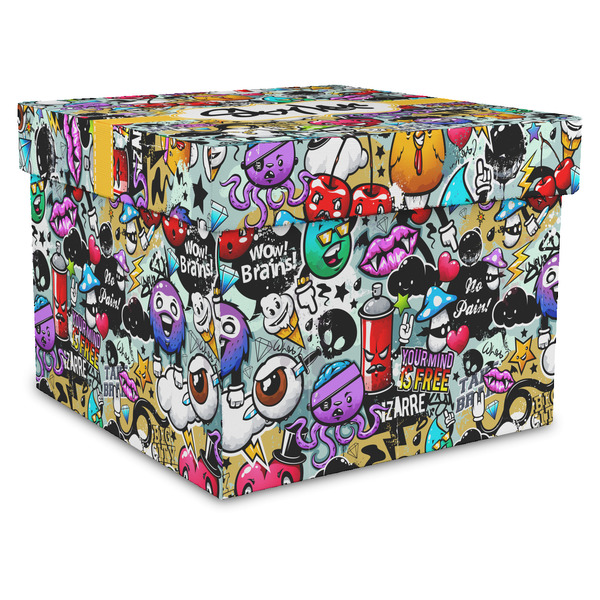 Custom Graffiti Gift Box with Lid - Canvas Wrapped - XX-Large (Personalized)