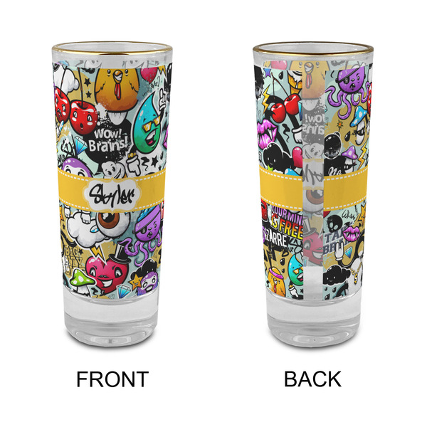 Graffiti Glass Shot Glass - 2 oz - Single - APPROVAL