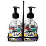 Graffiti Glass Soap & Lotion Bottle Set (Personalized)