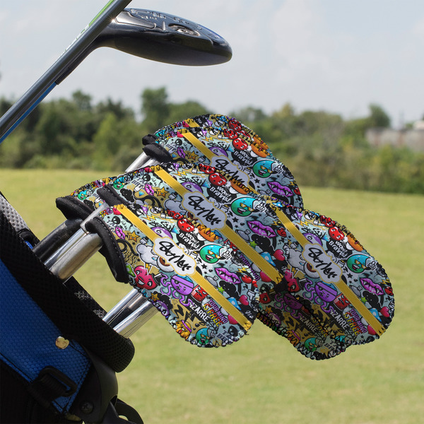 Custom Graffiti Golf Club Iron Cover - Set of 9 (Personalized)