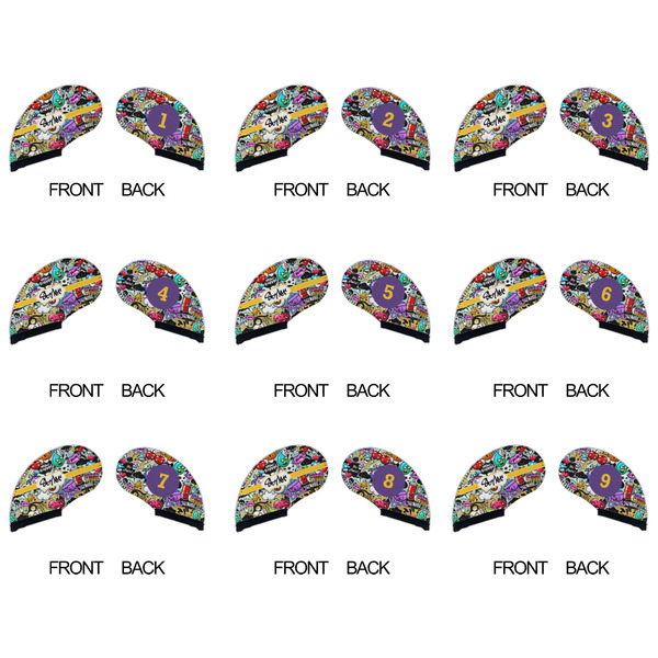 Graffiti Golf Club Covers - APPROVAL (set of 9)