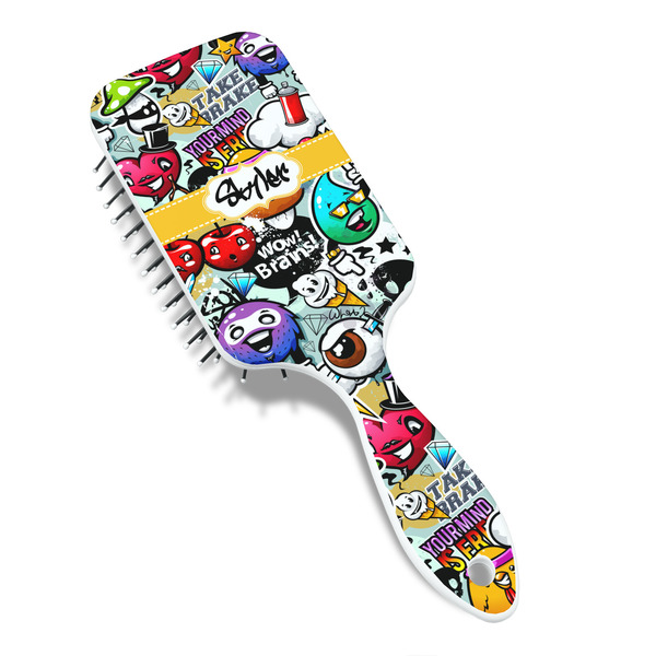 Graffiti Hair Brush - Angle View