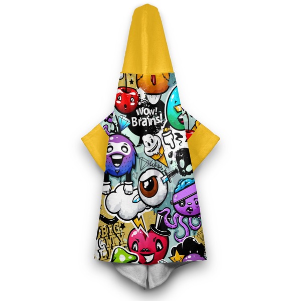 Graffiti Hooded Towel - Hanging