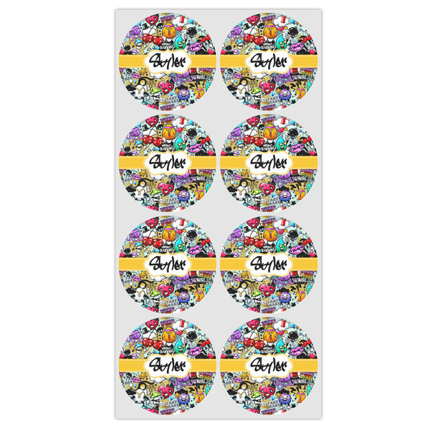 Graffiti Icing Circle - Medium - Set of 8