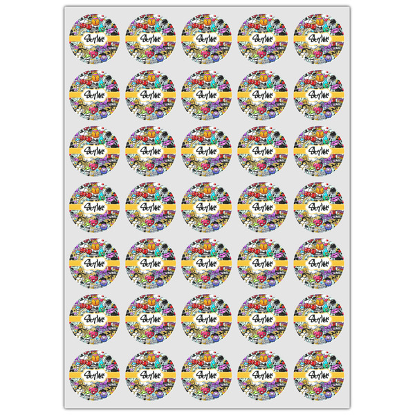 Graffiti Icing Circle - XSmall - Set of 35