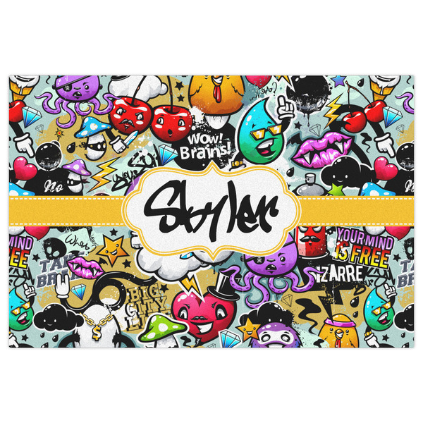 Graffiti Indoor / Outdoor Rug - 2'x3' - Front Flat