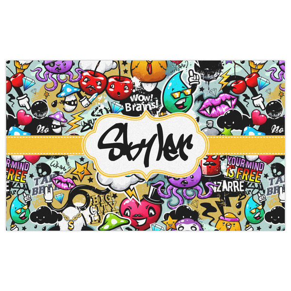 Graffiti Indoor / Outdoor Rug - 3'x5' - Front Flat