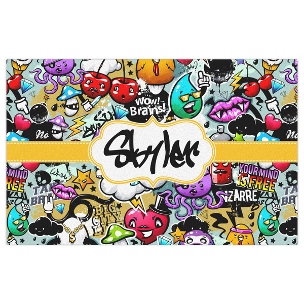 Graffiti Indoor / Outdoor Rug - 5'x8' - Front Flat
