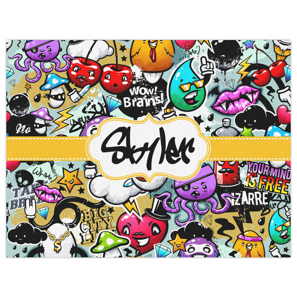 Graffiti Indoor / Outdoor Rug - 6'x8' - Front Flat