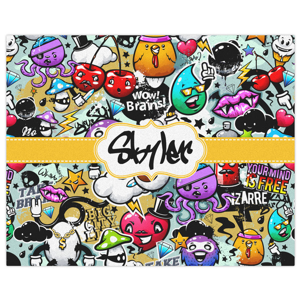 Graffiti Indoor / Outdoor Rug - 8'x10' - Front Flat
