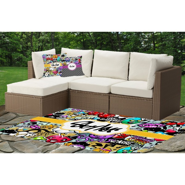 Graffiti Outdoor Mat & Cushions