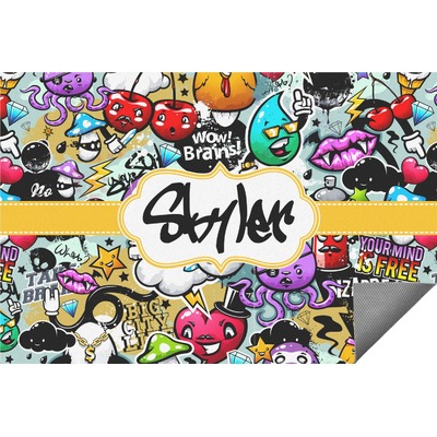 Graffiti Indoor / Outdoor Rug - 4'x6' (Personalized)