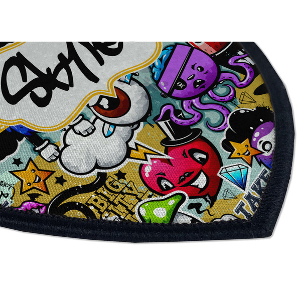 Graffiti Iron on Shield 3 Detail