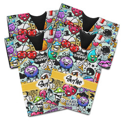 Graffiti Jersey Bottle Cooler - Set of 4 (Personalized)