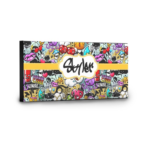 Graffiti Key Hanger - Front View with Hooks