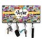 Graffiti Key Hanger w/ 4 Hooks & Keys