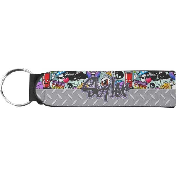 Custom Graffiti Neoprene Keychain Fob (Personalized)