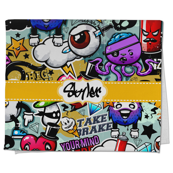 Custom Graffiti Kitchen Towel - Poly Cotton w/ Name or Text