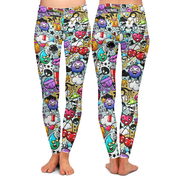 Graffiti Ladies Leggings - Front and Back