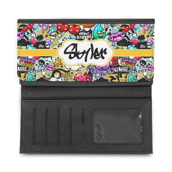 Graffiti Ladies Wallet - Half Way Open