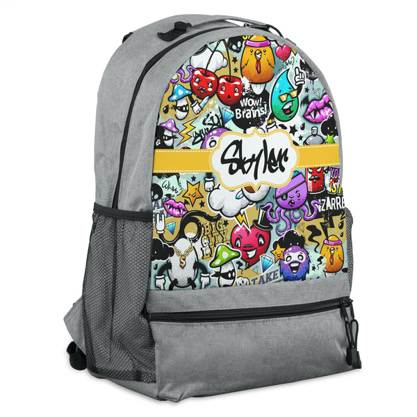 Custom Graffiti Backpack - Grey (Personalized)