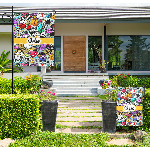 Graffiti Large Garden Flag - LIFESTYLE