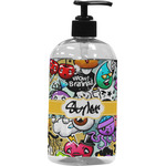 Graffiti Plastic Soap / Lotion Dispenser (16 oz - Large - Black) (Personalized)