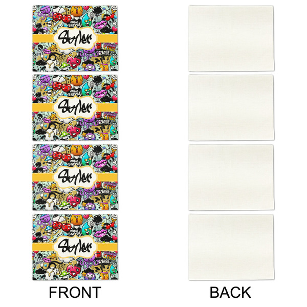 Graffiti Linen Placemat - APPROVAL Set of 4 (single sided)