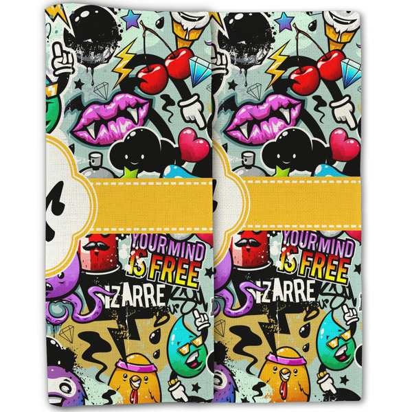 Graffiti Linen Placemat - Folded Half (double sided)