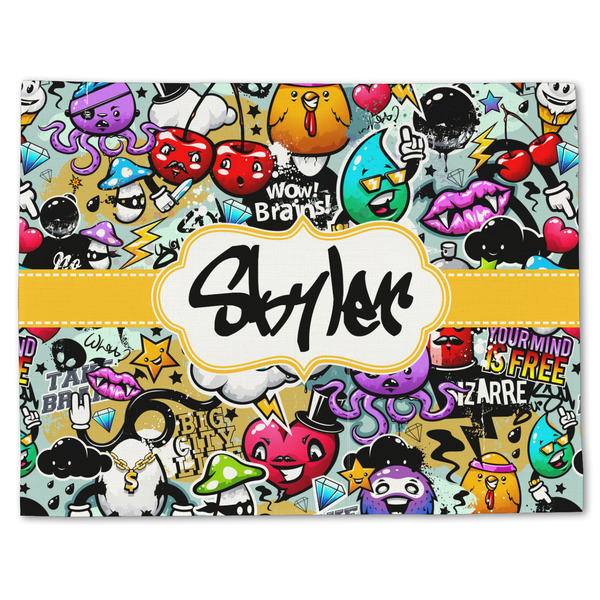 Graffiti Linen Placemat - Front
