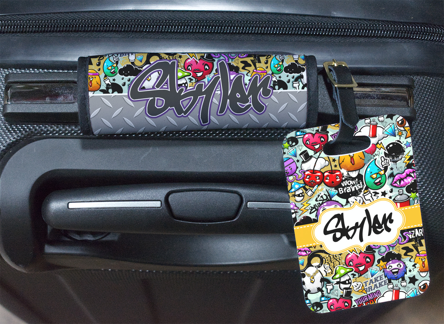 Graffiti Luggage Handle Cover (Personalized) YouCustomizeIt