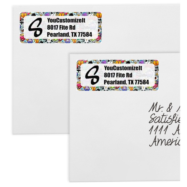 Graffiti Mailing Labels - Double Stack Close Up