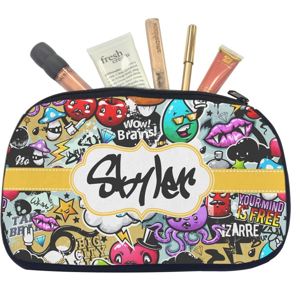 Custom Graffiti Makeup / Cosmetic Bag - Medium (Personalized)