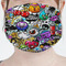 Graffiti Mask - Pleated (new) Front View on Girl