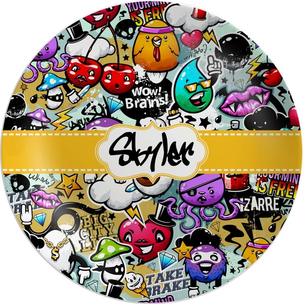 Custom Graffiti Melamine Plate (Personalized)