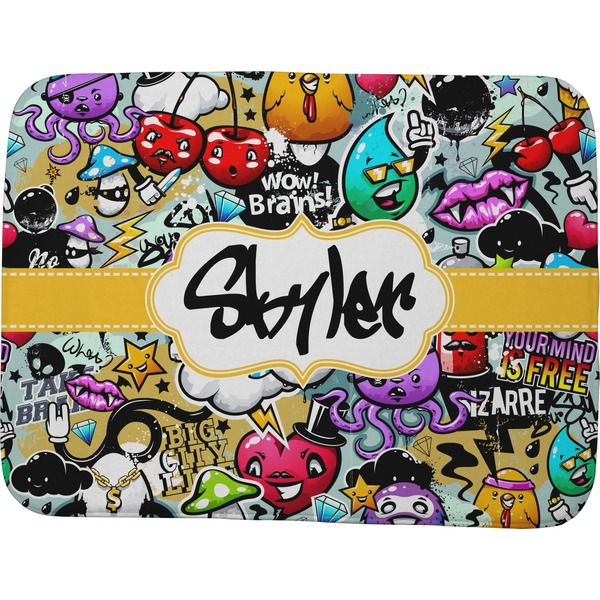 Custom Graffiti Memory Foam Bath Mat - 48"x36" (Personalized)