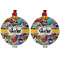 Graffiti Metal Ball Ornament - Front and Back