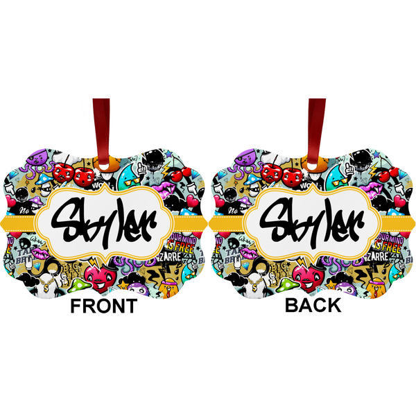Graffiti Metal Benilux Ornament - Front and Back (APPROVAL)