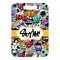 Graffiti Metal Luggage Tag - Front Without Strap