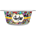 Graffiti Stainless Steel Dog Bowl - Large (Personalized)
