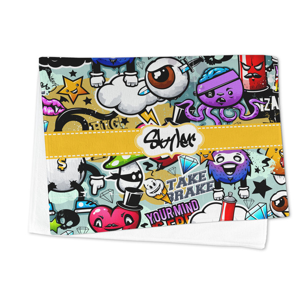 Graffiti Microfiber Dish Towel - FOLDED HALF