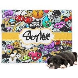 Graffiti Dog Blanket - Large (Personalized)