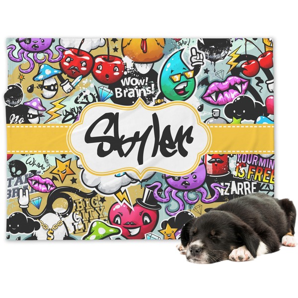 Custom Graffiti Dog Blanket (Personalized)