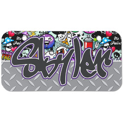 Graffiti Mini/Bicycle License Plate (2 Holes) (Personalized)