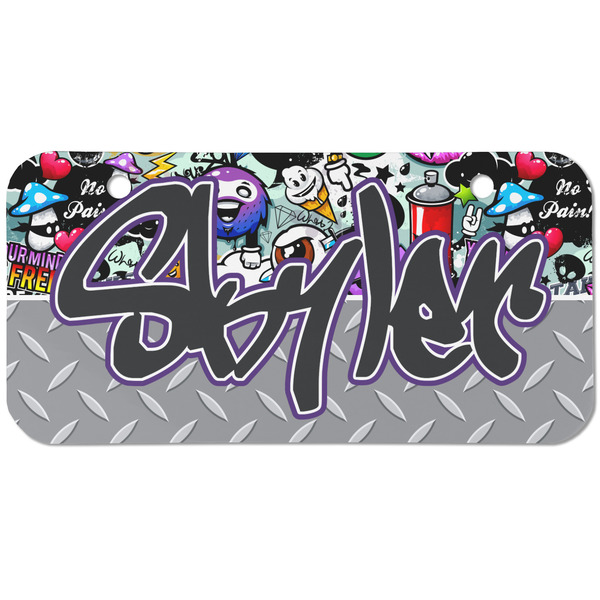 Custom Graffiti Mini/Bicycle License Plate (2 Holes) (Personalized)