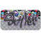 Graffiti Mini/Bicycle License Plate (2 Holes) (Personalized)
